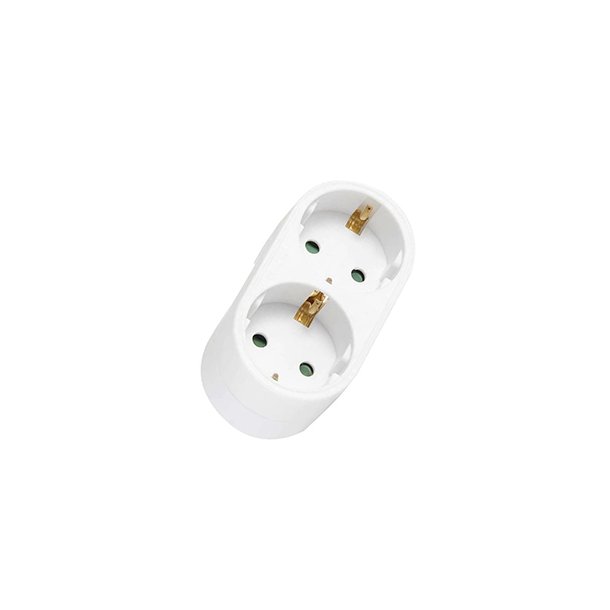 2-VEJS SCHUKO ADAPTER 16A, 230V, Max.3500W, IP20 - HVID